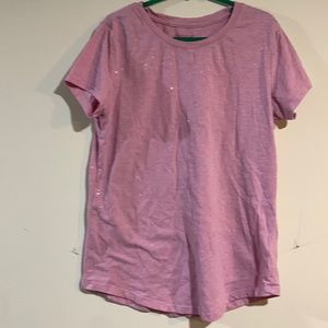 Girls pink and sparkling Cat & jack shirt.